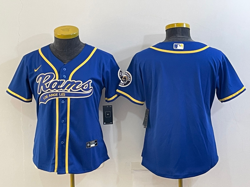 Youth Los Angeles Rams Blank Royal With Patch Cool Base Stitched Baseball Jersey Youth Los Angeles Rams Blank Royal With Patch Cool Base Stitched Baseball Jersey